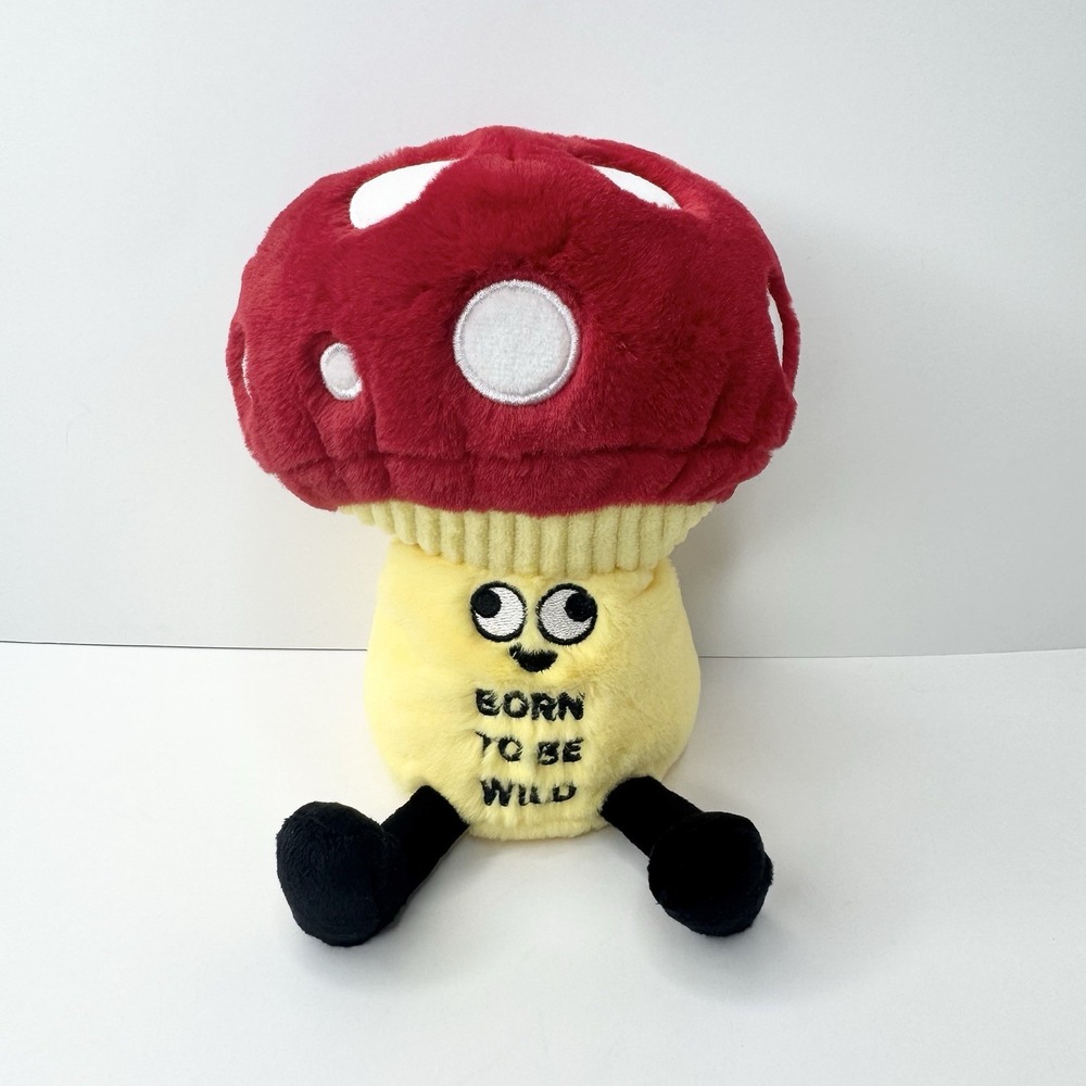 Punchkins 8" Mushroom Plush Beanbag Stuffed Toy Floppy Legs Born To Be Wild
